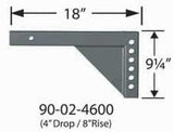 Fastway 90-02-4600 4" Drop/8" Rise x 18" Length (L18) Adjustable Shank