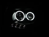 AnzoUSA 121282 Black Clear Projector Halo Headlight for Toyota Tacoma - (Sold in Pairs)