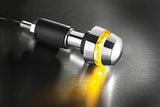 Kuryakyn 2559 Motorcycle Lighting Accessory: Kellermann BL 2000, Handlebar End LED Turn Signal/Blinker Light, Amber, Satin Black, Pack of 1