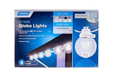 Camco 42772 Decorative RV Awning Globe Lights - 10 Clear Globes on Black Wire, Fits Directly into Your RV Awning Track, Great for Outdoor Events
