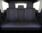 Aierxuan Jeep Wrangler JK JL 4-Door Seat Covers Full Set Custom Fit 2007-2022 Unlimited X Rubicon 392 Sahara Willys Sport High Altitude 4X4 Truck Pickup Waterproof Leather Cushions(Full Set/Black-R)