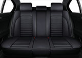 OY004Full Set Waterproof Leather Car Seat Cover for Women, Men,for Cars SUV Pick-up Truck Universal Fit Set for Auto Interior Accessories (Black)