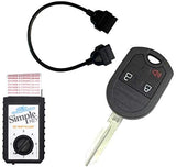 Simple Key Programmer Bundle with Key(s) and Cord - Designed for for Ford and Lincoln Vehicles: Program Key Yourself