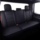 2 Front Seat Covers 2009-2022 Ford F150 Truck Seat Covers Waterproof Leather Seat Protectors Custom Fit for 2017-2022 F250 F350 F450(2 PCS Front, Black)