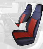 Rugged Ridge 13211.09 Seat Cover Kit, Front, Neoprene, Gray; 91-95 Jeep Wrangler YJ