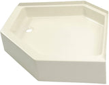 Lippert 209414 Better Bath 32" x 32" Neo Angle RV Shower Pan Left Hand Drain Parchment