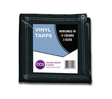 Heavy Duty Waterproof Vinyl Tarp by CCS CHICAGO CANVAS & SUPPLY – Extra Durable Multipurpose Truck Tarp Cover with Rustproof Grommets for Industrial & Commercial Use, White, 8 by 10 Feet
