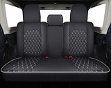 Aierxuan Jeep Wrangler JK JL 4-Door Seat Covers Full Set Custom Fit 2007-2022 Unlimited X Rubicon 392 Sahara Willys Sport High Altitude 4X4 Truck Pickup Waterproof Leather Cushions(Full Set/Black-R)