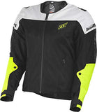 FLY Racing Flux Air Mesh Jacket, Motorcycle Jacket for Men and Women (BLACK/WHITE, Medium)