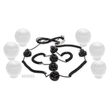 Camco 42772 Decorative RV Awning Globe Lights - 10 Clear Globes on Black Wire, Fits Directly into Your RV Awning Track, Great for Outdoor Events