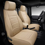 NS YOLO 2007-2017 Wrangler JK Custom Leather Seat Covers (2007-2010 Wrangler 4-Door, Black)