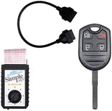 Simple Key Programmer Bundle with Key(s) and Cord - Designed for for Ford and Lincoln Vehicles: Program Key Yourself