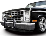 KNS Accessories KC2721 Chrome Steel Bumper Guards, 1981-1987 Chevrolet Truck, GMC, Squarebody, C10, C20, Sold as Pair