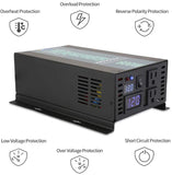 WZRELB 600W 24V 120V Pure Sine Wave Solar Power Inverter with Remote Control Switch