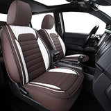 LUCKYMAN CLUB S08-QE Tacoma Seat Covers, Fit for 2005-2022 Tacoma Crew Cab/Double Cab with Water Proof Faux Leather(Full Set, Black)