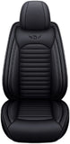 OY004Full Set Waterproof Leather Car Seat Cover for Women, Men,for Cars SUV Pick-up Truck Universal Fit Set for Auto Interior Accessories (Black)