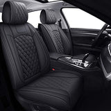 Aierxuan Car Seat Covers Full Set Waterproof Faux Leather Cushion Universal Toyota Corolla Tacoma rav4 Honda Civic CRV Accord Hyundai Tucson Elantra Rogue Sonata (Full Set/Black)