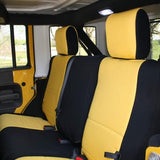 Coverking Custom Fit Seat Cover for Jeep Wrangler JK 4-Door - (Neoprene, Black/Blue)