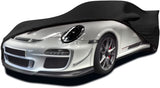 WinPower Indoor Car Cover Velvet Stretch Cloth Dust-Proof Underground Garage Car Show Compatible with Porsche 911 718, Black