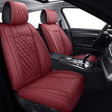 Aierxuan Car Seat Covers Full Set Waterproof Faux Leather Cushion Universal Toyota Corolla Tacoma rav4 Honda Civic CRV Accord Hyundai Tucson Elantra Rogue Sonata (Full Set/Black)