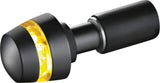 Kuryakyn 2559 Motorcycle Lighting Accessory: Kellermann BL 2000, Handlebar End LED Turn Signal/Blinker Light, Amber, Satin Black, Pack of 1