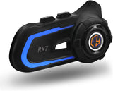 Motorcycle Helmet Bluetooth Headset, 2400m 4 Riders Group intercom Communication System, Waterproof/Hands-Free,GPS,Noise Reduction,Big Button(Set) (Blue and Gray, 2pack)