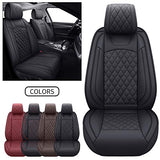Aierxuan Car Seat Covers Full Set Waterproof Faux Leather Cushion Universal Toyota Corolla Tacoma rav4 Honda Civic CRV Accord Hyundai Tucson Elantra Rogue Sonata (Full Set/Black)