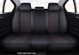 ZCJ XLX002 Leather Car Seat Covers, Faux Leatherette Automotive Vehicle Cushion Cover for Cars SUV Pick-up Truck Universal Fit Set Auto Interior Accessories， Airbag Compatible