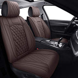 Aierxuan Car Seat Covers Full Set Waterproof Faux Leather Cushion Universal Toyota Corolla Tacoma rav4 Honda Civic CRV Accord Hyundai Tucson Elantra Rogue Sonata (Full Set/Black)