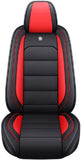 ASEAUTO 02 Leather Car Seat Covers Full Set Car Seat Covers with Waterproof Compatible with Air Bags Fit Set for Auto Interior Accessories fit for Most Sedan SUV Durable Use(Black&Red)