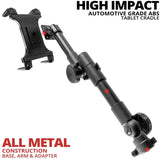 Heavy Duty Tablet Mount For Trucks - Impact Series by Tackform - Universal Vehicle Seat Rail Mount (20-24" Telescoping) Works With Most Vehicles with Accessible Floor Bolts