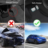 TAPTES All-Weather Floor Mats for Tesla Model Y 2021 2022 Accessories Custom Fit TPE Car Floor Liners Cargo Tray Trunk Waterproof Floor Mats Black Snowproof(1st & 2nd Row, Black)