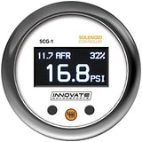 Innovate Motorsports (3882 SCG-1 Solenoid Boost Controller and Air/Fuel Ratio Gauge Kit, White, 52mm, Black