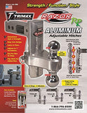 Trimax TRZ6ALRP 6" Aluminum Adjustable Hitch with Dual Hitch Ball and Receiver Adjustment Pin