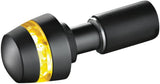 Kuryakyn 2559 Motorcycle Lighting Accessory: Kellermann BL 2000, Handlebar End LED Turn Signal/Blinker Light, Amber, Satin Black, Pack of 1