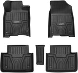 LASFIT Floor Mats Fits for Honda Civic 2016-2021 Hatchback/ Coupe/ Sedan, All Weather Guard Custom TPE Car Floor Liners, 1st & 2nd Row (Black - 2016-2021 Honda Civic)