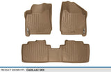 MAXLINER Floor Mats 2 Row Liner Set Tan for 2010-2016 Cadillac SRX
