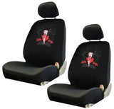A 7 Piece Betty Boop Gift Set: 2 Lowback Seat Covers, 2 Front Floor Mats, 2 Rear Floor Mats, and 1 Steering Wheel Cover. - Betty Boop