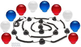 Camco 42772 Decorative RV Awning Globe Lights - 10 Clear Globes on Black Wire, Fits Directly into Your RV Awning Track, Great for Outdoor Events