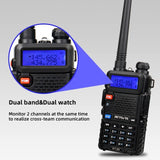 Retevis RT-5R Dual Band Two Way Radios Long Range Rechargeable,128CH,Dual Watch,Emergency Alert,Rugged Walkie Talkies with Multi-Charger (6 Pack)