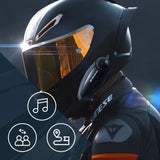 BIKECOMM BK-S2 Motorcycle Bluetooth Headset Intercom, Wireless Group Helmet Communication with Music Sharing, Noise Cancellation for Motorcycle/ATV/Dirt Bike/Off Road on Biker Voice Comm Mic (Duo)