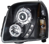 Anzo USA 111147 GMC Yukon Projector Halo Chrome Clear Amber Headlight Assembly - (Sold in Pairs)