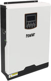 PowMr 2400W Solar Hybrid Inverter 24VDC to 220-230VAC,Built in 80A MPPT Solar Charge Controller,Off-Grid Pure sine Wave Inverter,Work with 24V Lead Acid & Lithium Battery,Solar Power Utility Generator