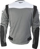 FLY Racing Flux Air Mesh Jacket, Motorcycle Jacket for Men and Women (BLACK/WHITE, Medium)