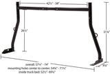 APEX LEGENDS SLR-Rack-DLX-Alum Black Aluminum Pickup Truck Bed (500lb Capacity Utility Rack Adjustable 52"-68" SLR-Rack-DLX-Alum), Regular