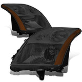 DNA Motoring HL-OH-078-SM-AM Smoke Lens Amber Headlights Replacement For 07-09 Sentra