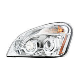 GG Grand General 89402 Freightliner Cascadia Projector Headlight with White LED Running Light for 2008 and Newer – Driver Side, Matte Black