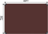 30'x 40' 8 Oz Heavy Duty Tarp Multifunctional Black/Brown Reversible Tarpaulin Cover Thickness 16 Mil Super Durable Tarp Cover UV Resistant Rip and Tear Proof Tarpaulin (30'x 40')
