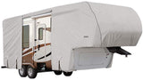 Eevelle Goldline Fifth 5th Wheel Trailer Cover - RV Cover - Waterproof, Heavy Duty, UV Protection, Anti Rot - Tan - Gray