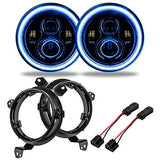 ORACLE LIGHTING 4,800 Lumen LED Halo Headlights – (Blue) 7" Jeep Wrangler JL/Gladiator JT Headlamp Assembly, 1 Pair, Part # 5769J-002